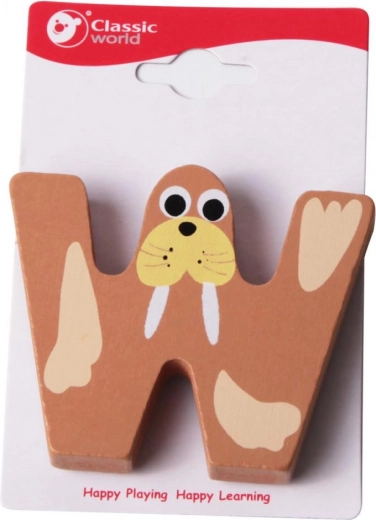 Lettera W in legno di Classic World