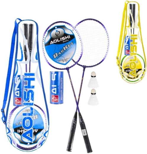 Set da badminton in custodia (2 racchette e 2 volani) – 2 varianti di colore
