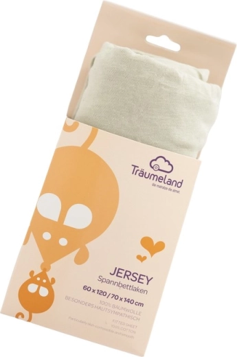 Lenzuolo con angoli in jersey Träumeland uni Desert Sage