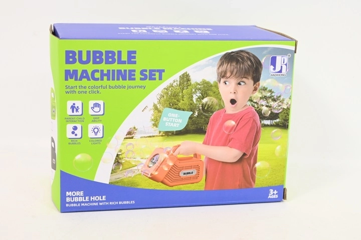 Macchina per bolle con luci LED a batterie (90 ml)