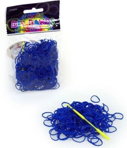 Set di elastici per intrecciare braccialetti blu scuro (250 pz) con uncinetto e chiusure