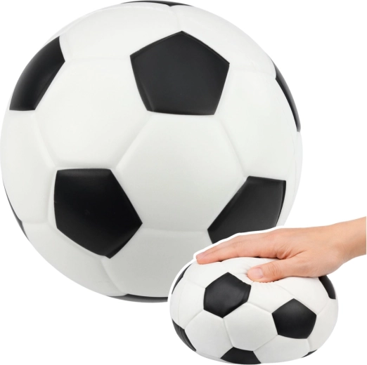 Pallone da calcio in schiuma morbida 20 cm – bianco‑nero per bambini