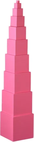 Moyo Montessori torre rosa in legno di faggio