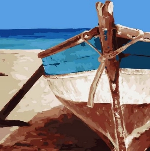 Norimpex Pittura per numeri Barca sulla spiaggia 40 × 50 cm