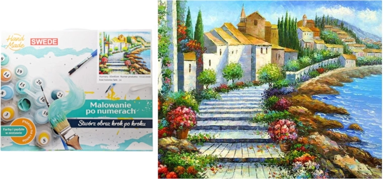 Dipingi con i numeri – Cittadina sul mare