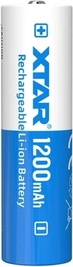 Accumulatore Li-ion Xtar 14500 (AA/R6) 3,7 V 1200 mAh con protezione - 1 pezzo