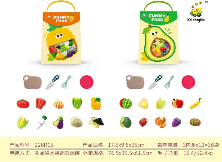 Set di verdure da tagliare per bambini con accessori