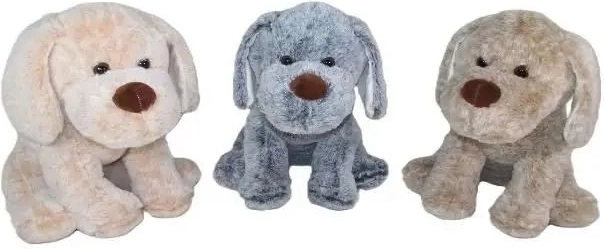 Cane di peluche 30 cm in tre colori - 1 pezzo