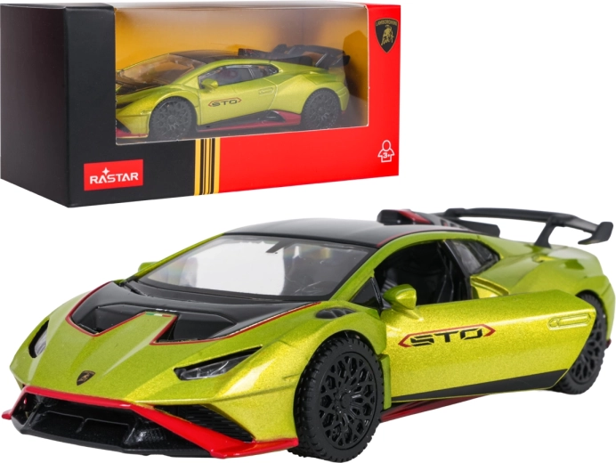 Modello in metallo Lamborghini Huracán STO RASTAR in scala 1:43 verde
