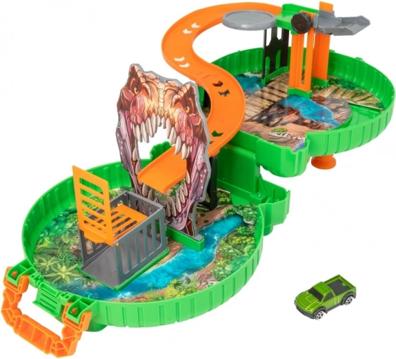 Teamsterz pista dei dinosauri in valigetta con macchinina