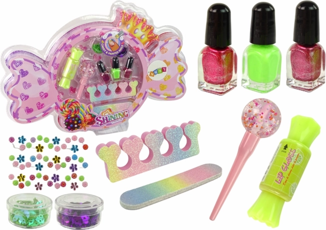 Set di decorazione per unghie e trucco a forma di caramella