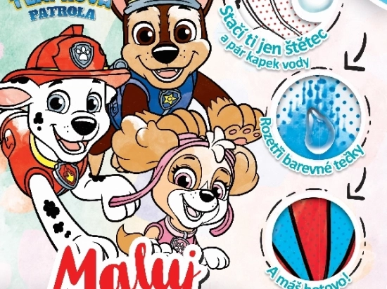 Album da colorare ad acquerello A4 Paw Patrol - La squadra dei cuccioli