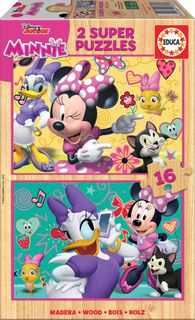Puzzle in legno Minnie e Daisy di Educa