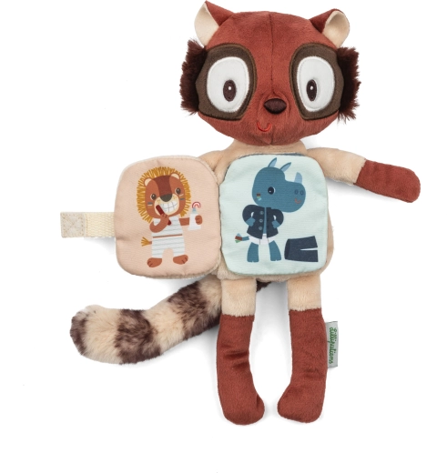 Lilliputiens peluche lemure Elvis con libro in stoffa e elementi luminosi