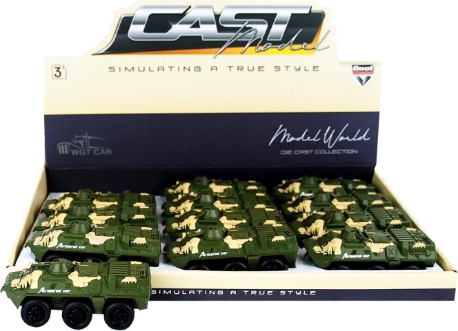 Veicolo militare da combattimento in metallo con meccanismo a retrocarica