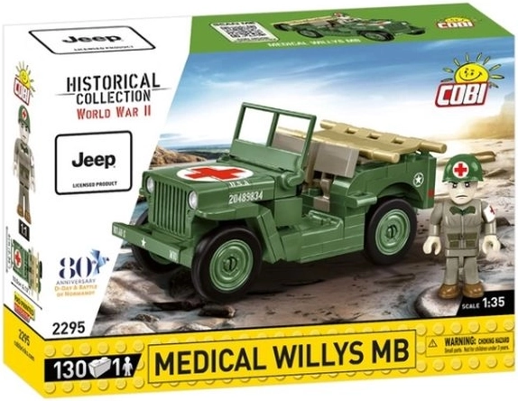 Set di costruzioni COBI Willys MB sanitario (1:35) – 130 pezzi