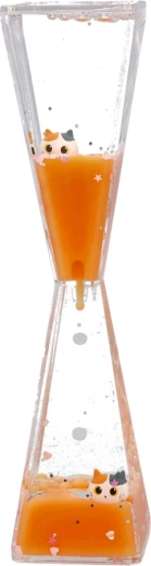 Clessidra a gel con gattino arancione 3D