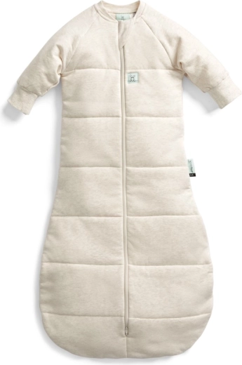 Sacco nanna Ergopouch con maniche in jersey di cotone biologico Oatmeal Marle 3,5 tog (8–24 mesi)