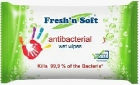 Salviette umidificate antibatteriche per le mani Fresh 'n soft 60 pz