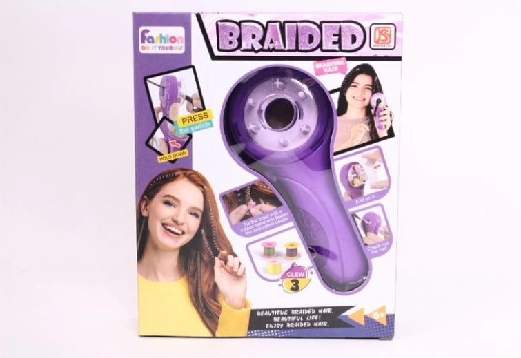 Intrecciatore per capelli con fili colorati