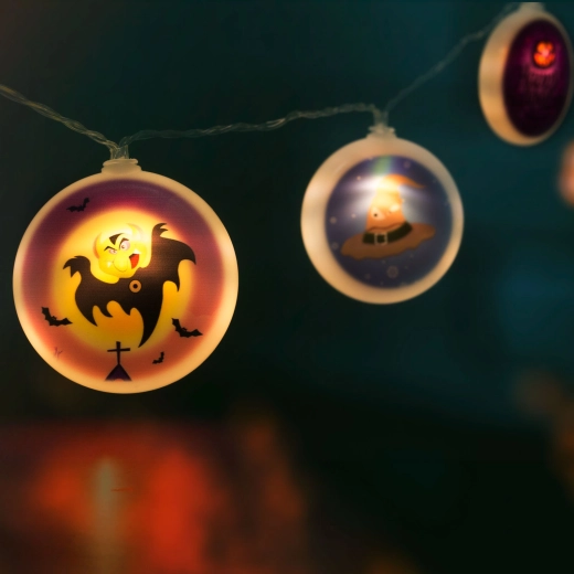 Catena luminosa LED di Halloween con cerchi