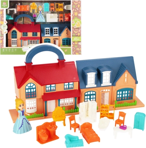 Casa delle bambole con principessa