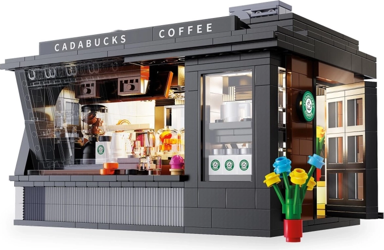 CaDA Coffee House set da costruzione di una caffetteria in scala 1:30