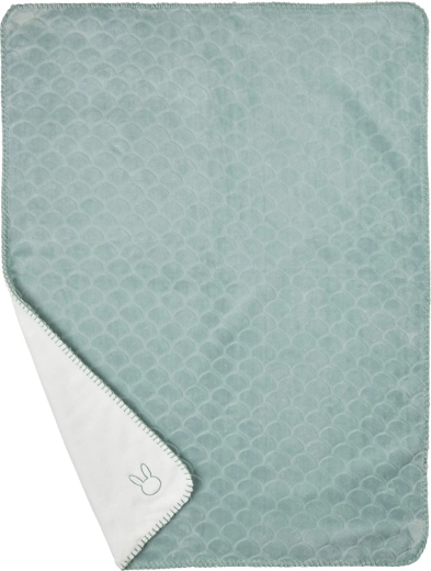 Coperta reversibile Nattou Lapidou coppergreen/white 75 × 100 cm