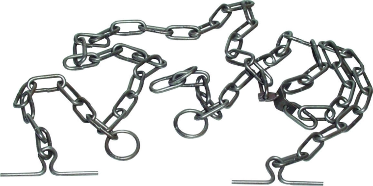Legaccio per bestiame con catena da 4 mm, lunghezza 135 cm