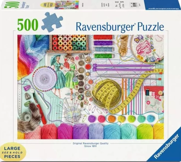 Puzzle Ravensburger Angolo del cucito XXL 500 pezzi