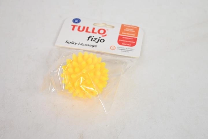 Fizjo pallina massaggiante riabilitativa a riccio 5,4 cm gialla