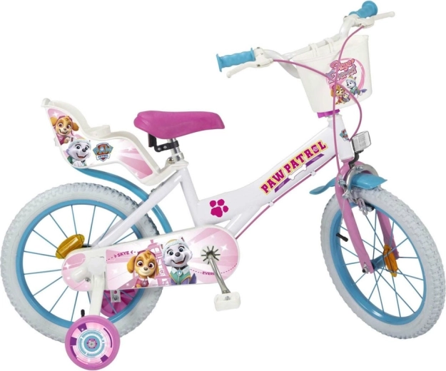 Bicicletta per bambini Toimsa Paw Patrol bianco/rosa 16"