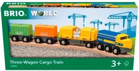BRIO treno merci con tre vagoni