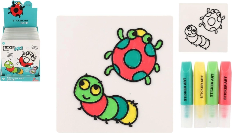 Adesivi per finestre e disegni da colorare con colori - 1 pezzo