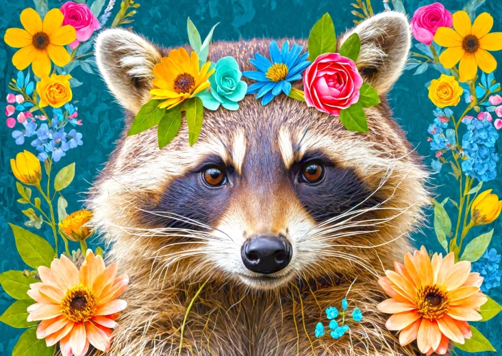 ENJOY puzzle procione floreale 1000 pezzi