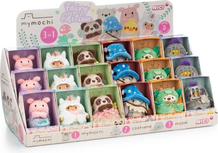 NICI Mymochi Fairy – display da banco 8 cm, 18 pz, assortito 3 in 1