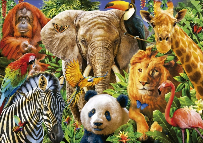 EDUCA Puzzle Collage di animali selvatici 500 pezzi