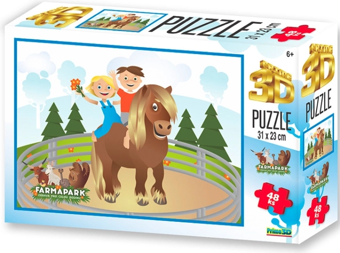 Puzzle 3D Farmapark Cavallino 48 pezzi
