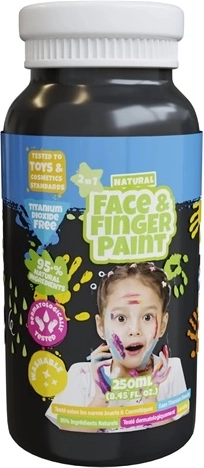 Boti Natural colore nero naturale per pittura con le dita e per il viso 250 ml