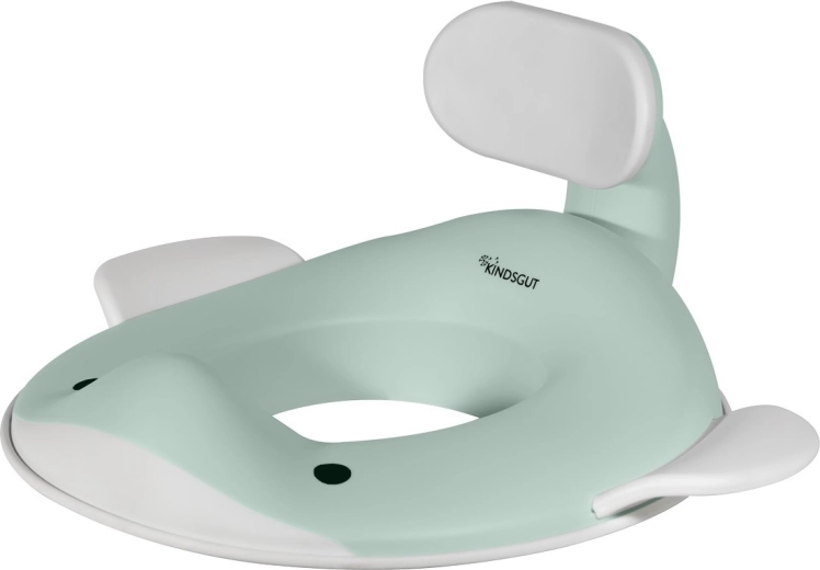 Kindsgut riduttore WC per bambini a forma di balena, menta