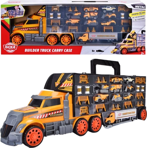 Dickie Toys builder truck carry case – camion da cantiere trasportatore valigetta per macchinine 62 cm