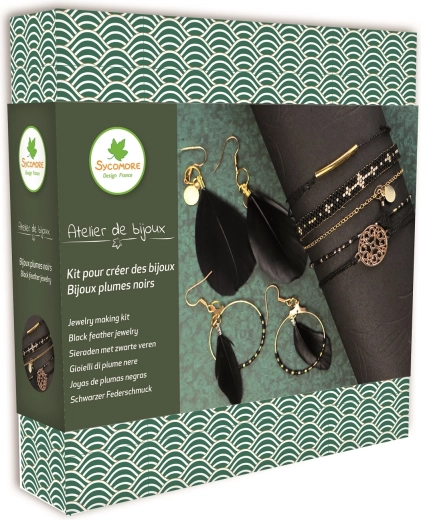 Creazione di gioielli – bigiotteria con piume nere