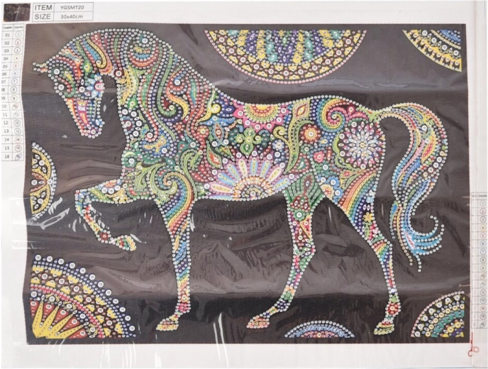 Diamond painting Cavallo luminoso 30 × 40 cm