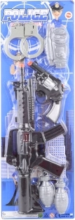 Set da polizia con mitragliatore per bambini