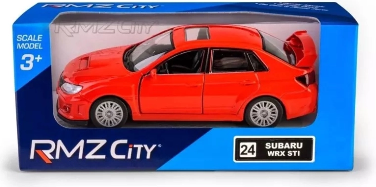 Modellino auto RMZ Subaru WRX STI 2010 rosso