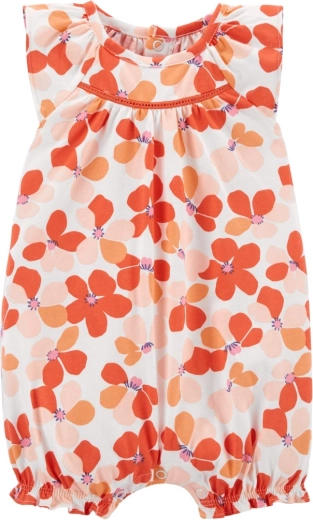 Tutina estiva per bambina con motivo floreale arancione CARTER'S