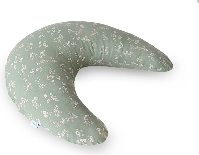 Cuscino per allattamento e gravidanza Huggy in jersey Green Meadow 150 × 60 × 37