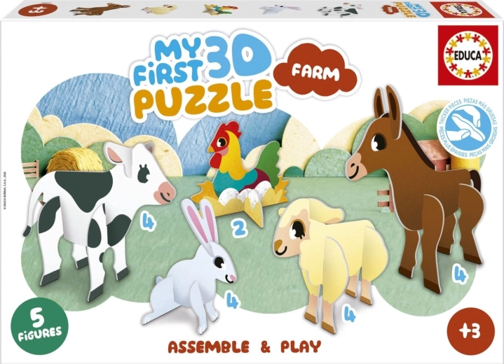 EDUCA Il mio primo puzzle 3D Fattoria 5 in 1