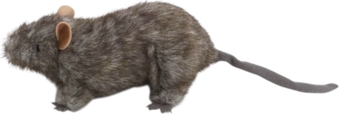 Topolino di peluche grigio 12 cm