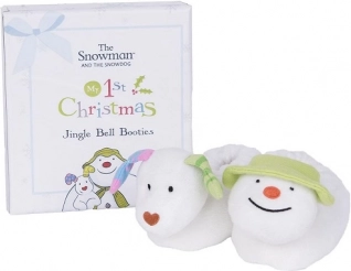 Set regalo natalizio con scarpine sonaglino Snowman & Snowdog